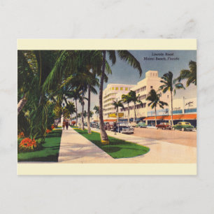 Cartão postal Vintage Lincoln Road Miami Beach Fl