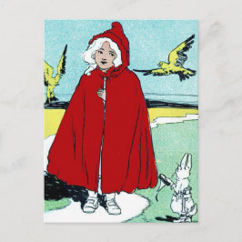 Cartão Postal Vintage Little Red Ringue Hood