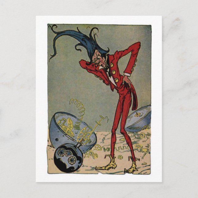 Cartão Postal Vintage Little Wizard of Oz Illustration (Frente)