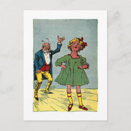 Cartão Postal Vintage Little Wizard of Oz Illustration