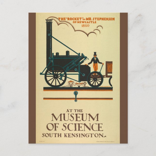 Cartão Postal Vintage London British Science Viagem (Frente)