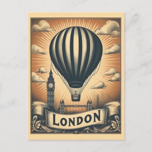 Cartão Postal Vintage London England Retro British Viagem (Frente)