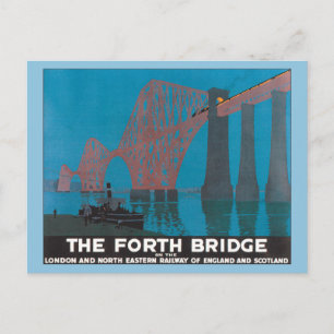 Cartão Postal Vintage London, ponte ferroviária do Nordeste
