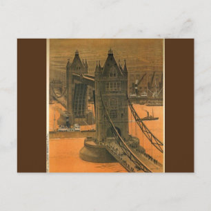 Cartão Postal Vintage London Railroad Viagem Advertisement