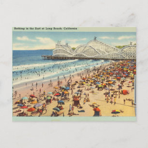 Cartão Postal Vintage Long Beach California