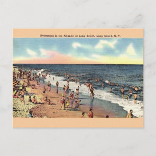 Cartão postal Vintage Long Beach Long Island New 