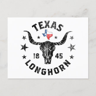 Cartão Postal Vintage Longhorn Cowboy E Rodeo Fan P Do Texas 184
