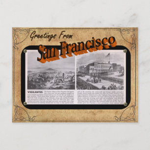 Cartão Postal Vintage Look San Francisco - Placa de Posto