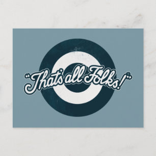 Cartão Postal Vintage LOONEY TUNES™ "É TUDO PESSOAL!™"