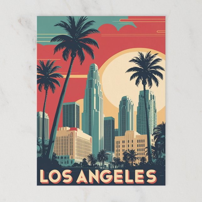Cartão Postal Vintage Los Angeles Viagem (Criador carregado)