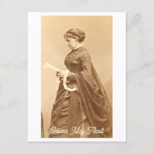 Cartão Postal Vintage Louisa May Alcott Retrait