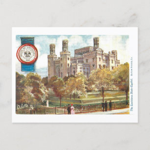 Cartão Postal Vintage Louisiana Capitol com Seal