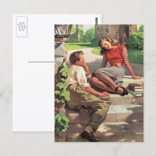 Cartão Postal Vintage Love and Romance, Segundo grau Swethearts