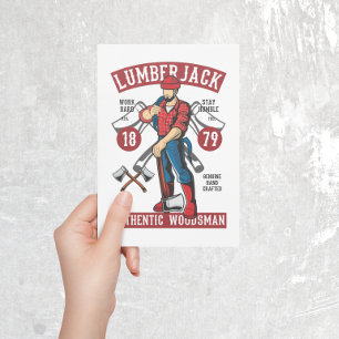 Cartão postal Vintage Lumberjack