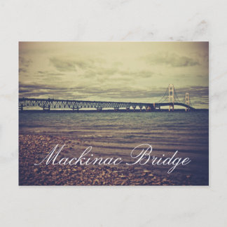 Cartão postal Vintage Mackinac Bridge