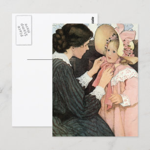 Cartão Postal Vintage Madre e Criança por Jessie Willcox Smith