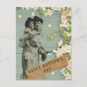 Cartão Postal Vintage Mãe Alterou Dia de as mães de Arte