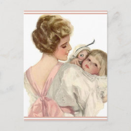 Cartão Postal Vintage Mãe Filha