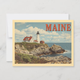 Cartão Postal Vintage Maine Viagem