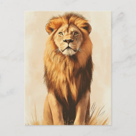 Cartão Postal Vintage Majestätischer Löwe Wildtiere