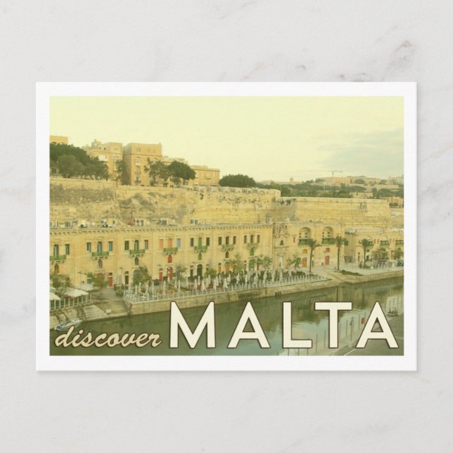 Cartão postal Vintage Malta (Frente)