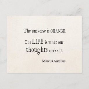 Cartão Postal Vintage Marcus Aurelius Alteração Unificada Cita