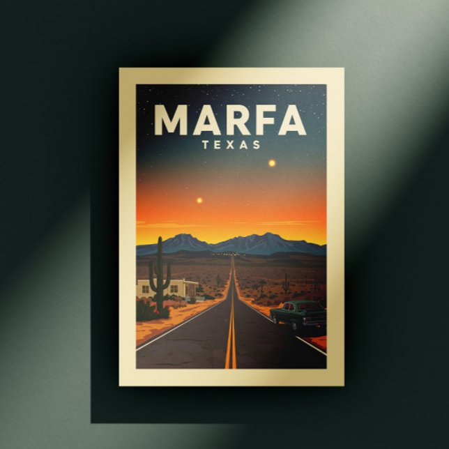 Cartão Postal Vintage Marfa Texas (Criador carregado)