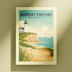 Cartão Postal Vintage Martha's Vineyard Massachusetts