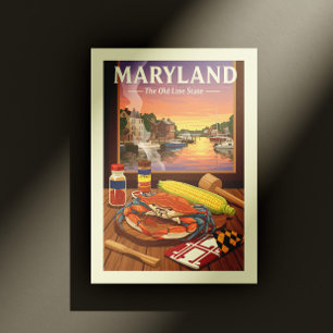 Cartão Postal Vintage Maryland