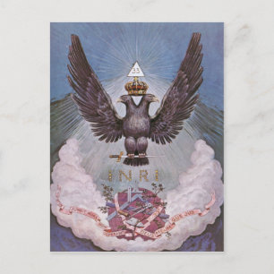 Cartão Postal Vintage Masonic Impressão