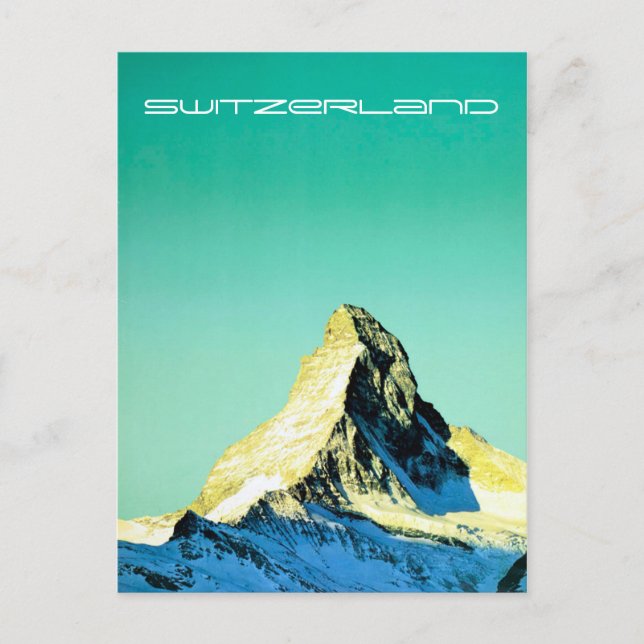 Cartão Postal Vintage Matterhorn Suíça Viagem (Frente)