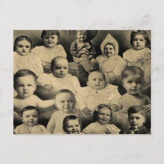 Cartão Postal Vintage mau do retrato das crianças do Victorian