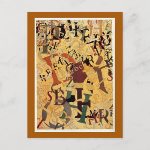 Cartão Postal Vintage Maxfield Parrish "Alphabet"