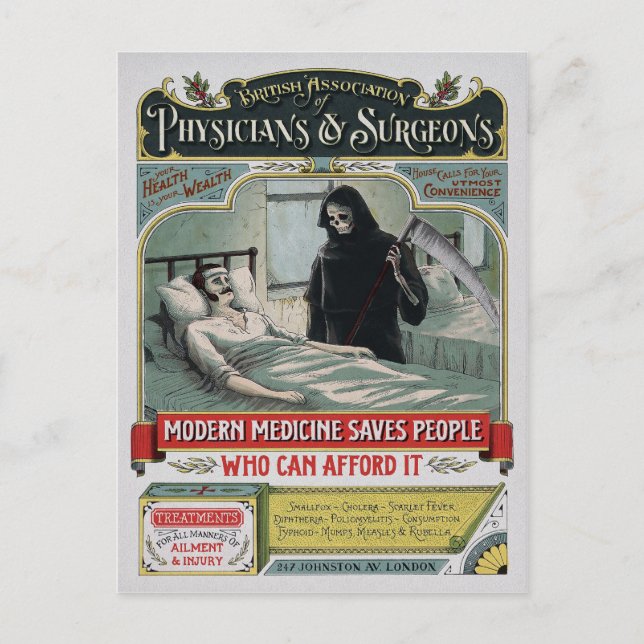 Cartão Postal Vintage Medicine Advertisement (Frente)