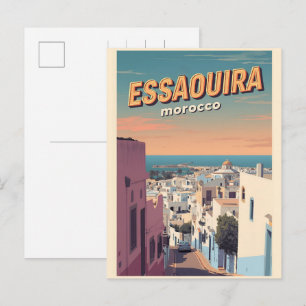 Cartão Postal Vintage medina da cidade de ESSAOUIRA Marrocos via