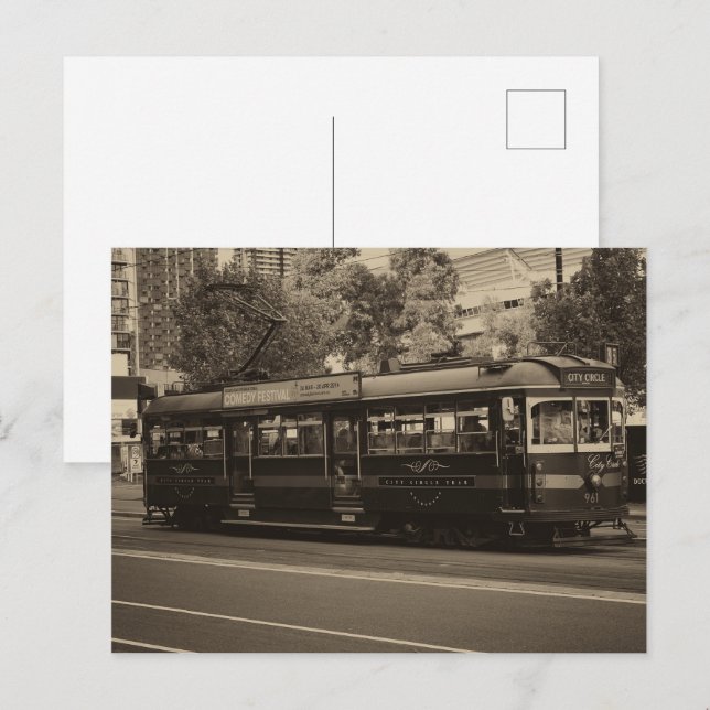 Cartão Postal Vintage Melbourne (Frente/Verso)