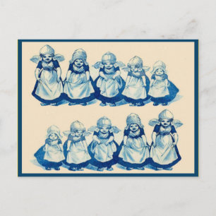 Cartão Postal Vintage meninas holandesas