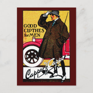 Cartão Postal Vintage Men's Clothing de 1920