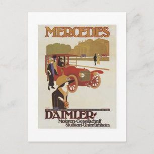 Cartão Postal Vintage Mercedes Daimler Ad 2