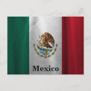 Cartão Postal Vintage Mexico Flag Viagem Turismo