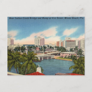 Cartão Postal Vintage Miami Beach, Flórida