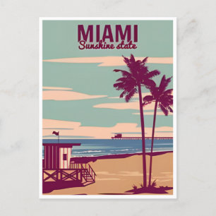 Cartão Postal Vintage Miami Florida Estados Unidos da américa