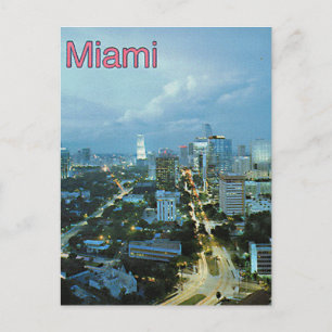 Cartão Postal Vintage Miami, Florida, EUA -