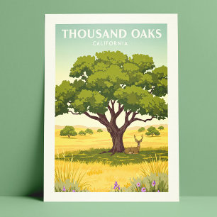 Cartão Postal Vintage Mil Oaks California