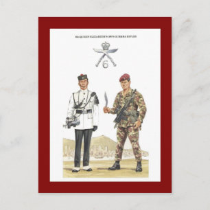 Cartão Postal Vintage Militray Uniforms, Gurkha Rifles