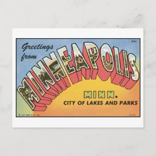 Cartão postal Vintage Minneapolis