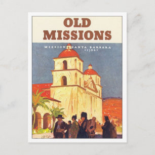 Cartão Postal Vintage Missões Papais noeis Barbara