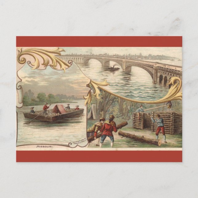 Cartão Postal Vintage Missouri (Frente)
