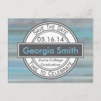 Vintage Modern Sign Save The Date Graduation (Vint