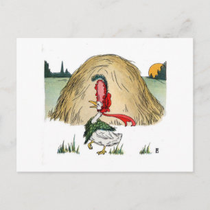 Cartão Postal Vintage Momma Goose